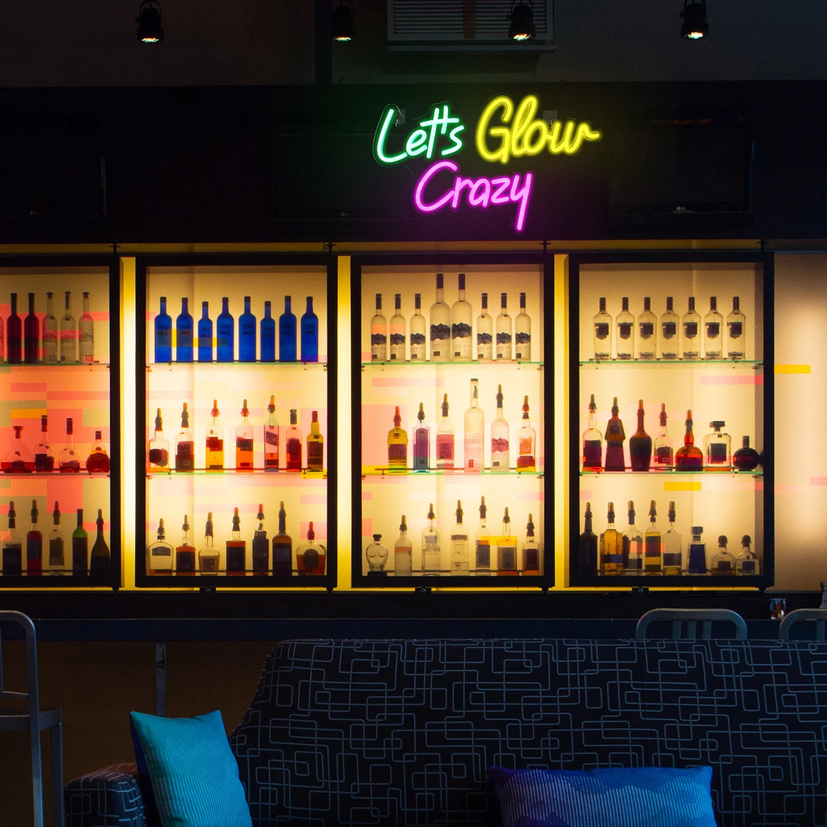 Let's Glow Crazy – LED-neonskylt (5 V USB)