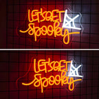 LET'S GET Spooky – Spindelnät – LED-neonskylt (5 V USB)