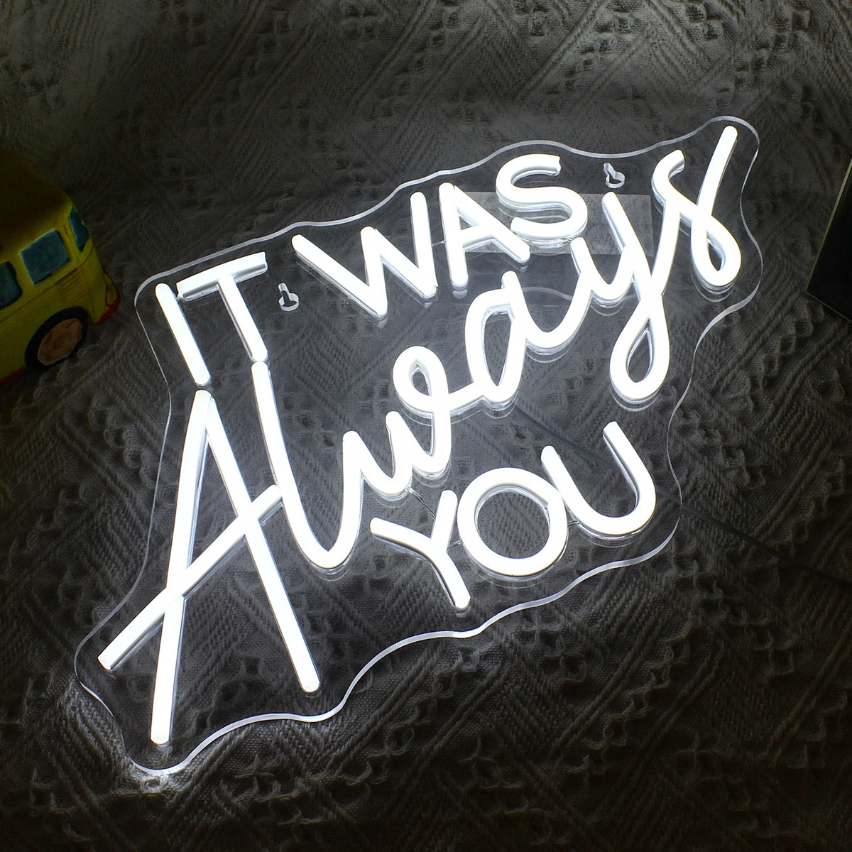It Was Always You – Blandade bokstavsstilar – LED-neonskylt (5 V USB)