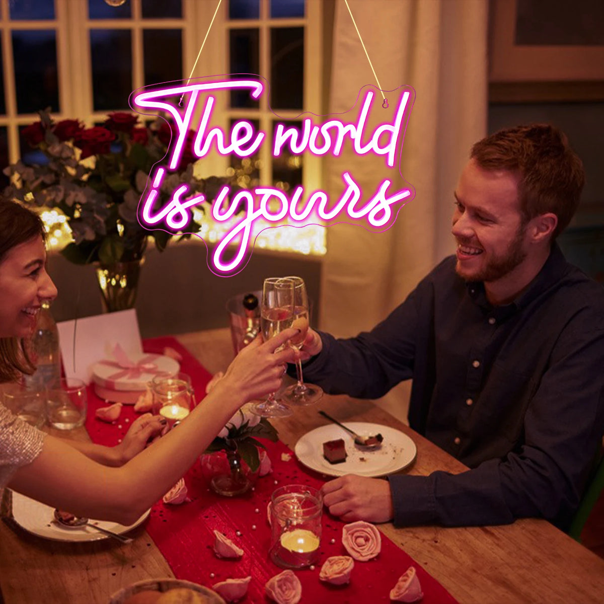 The World Is Yours – LED-neonskylt (5 V USB)