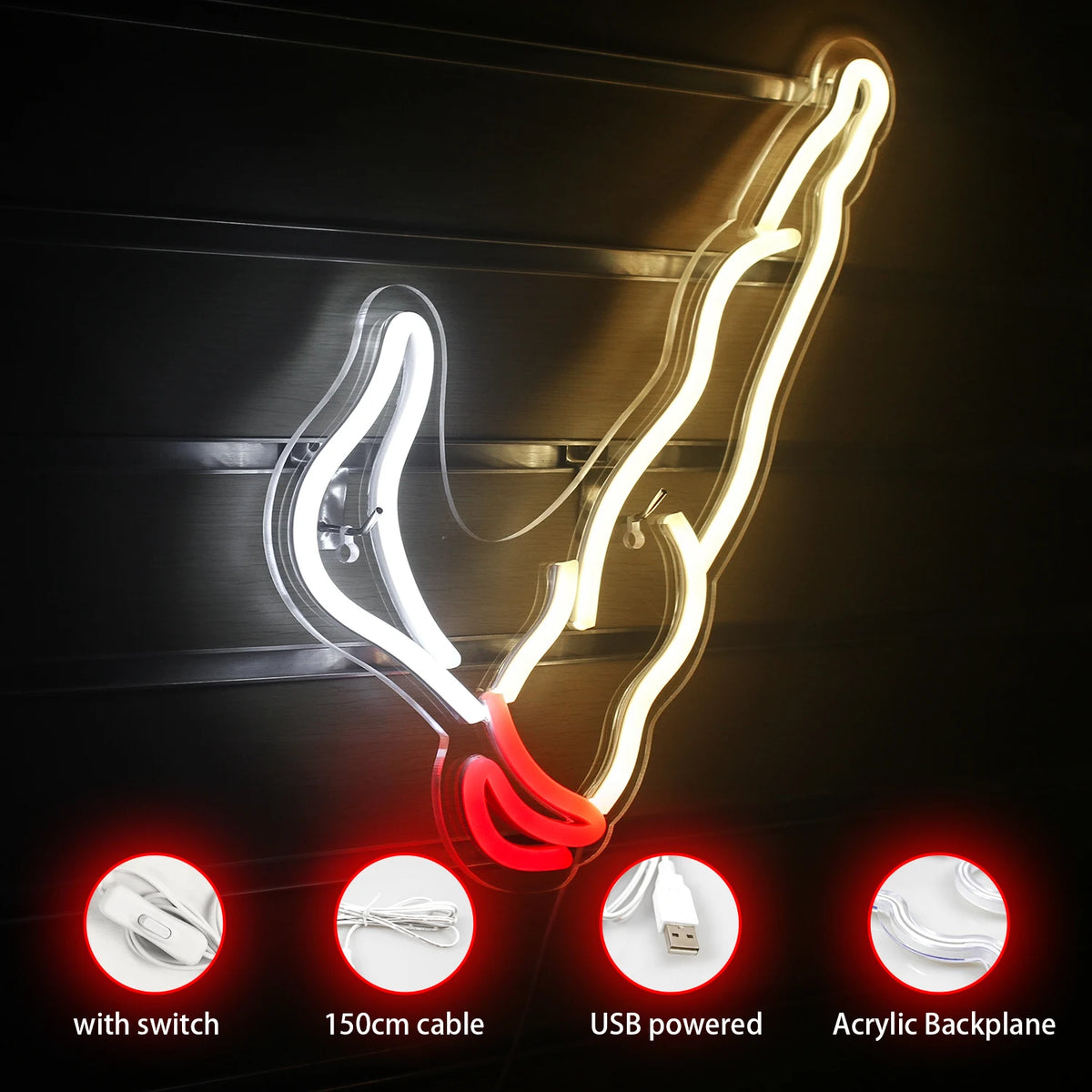 Rökmotiv – LED-neonskylt (5 V USB)