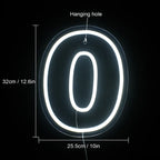 Födelsedagssiffror 0–9 – LED-neonskylt (5 V USB)