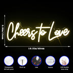 Cheers to Love – LED-neonskylt (5 V USB)