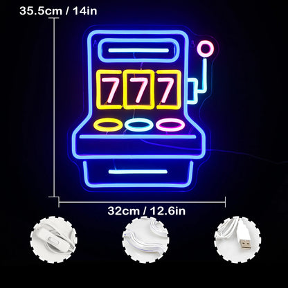 777 Spelrum 5V USB LED Ljusskylt - Prisvärd