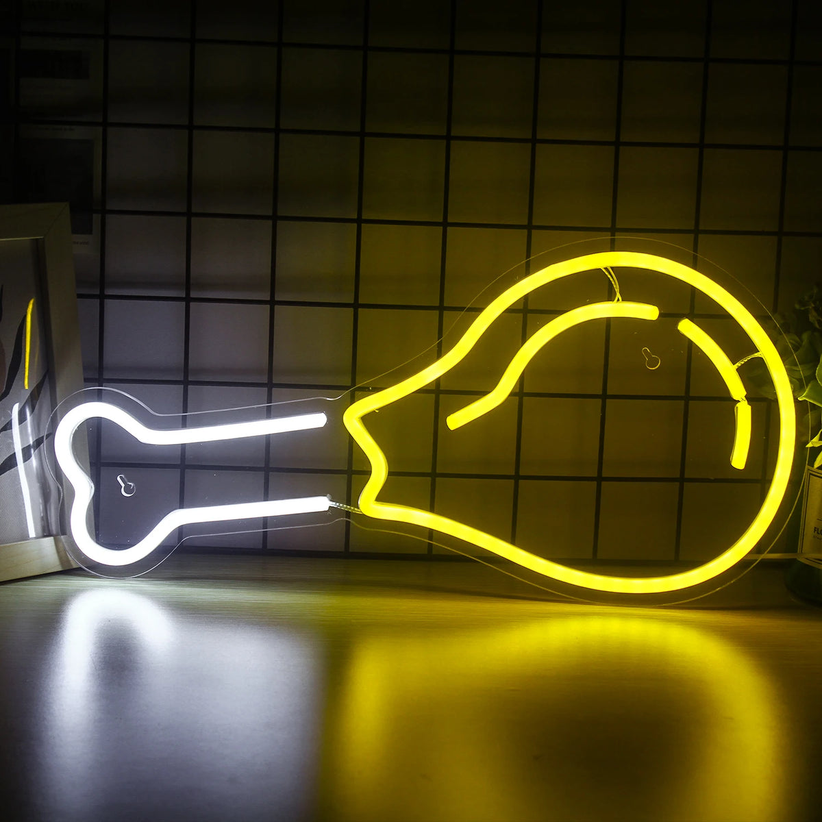 Kycklingklubba – LED-neonskylt (5 V USB)