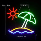 Beach Sun – LED-neonskylt (5 V USB)
