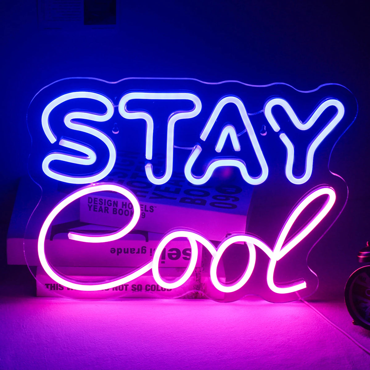 Stay Cool – LED-neonskylt (5 V USB)
