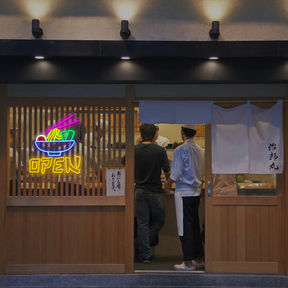 Open Ramen 5V USB LED Neon Sign - Budget Friendly