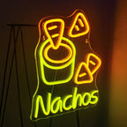 Nachos – Tortillachips och dipp – LED-ljusskylt (5 V USB)