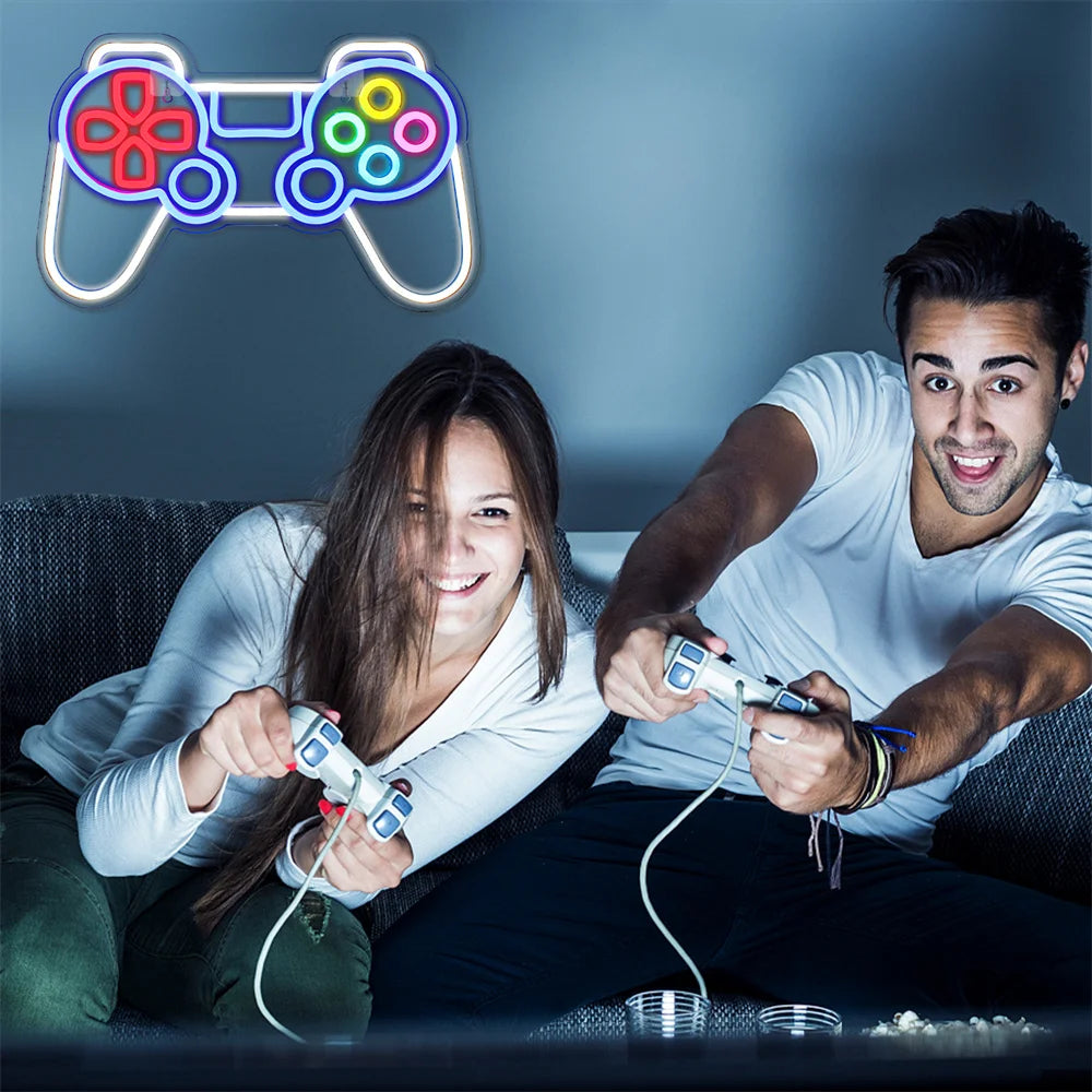 Gamermotiv – LED-neonskylt (5 V USB)