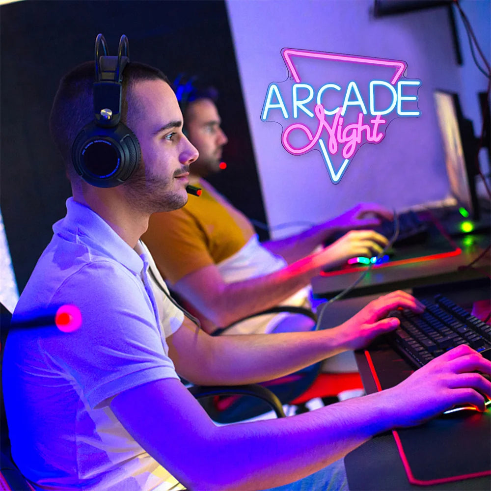 Arcade Night 5V USB LED Ljusskylt - Budgetvänlig