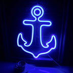 Sol och surfbräda – LED-neonskylt (5 V USB)
