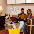 Life is Beautiful – LED-neonskylt (5 V USB)