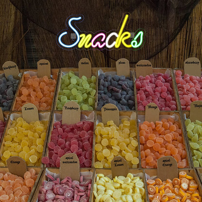 Färgglada Snacks 5V USB LED Ljusskylt - Budgetvänlig