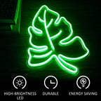 Grönt blad – LED-neonskylt (5 V USB)
