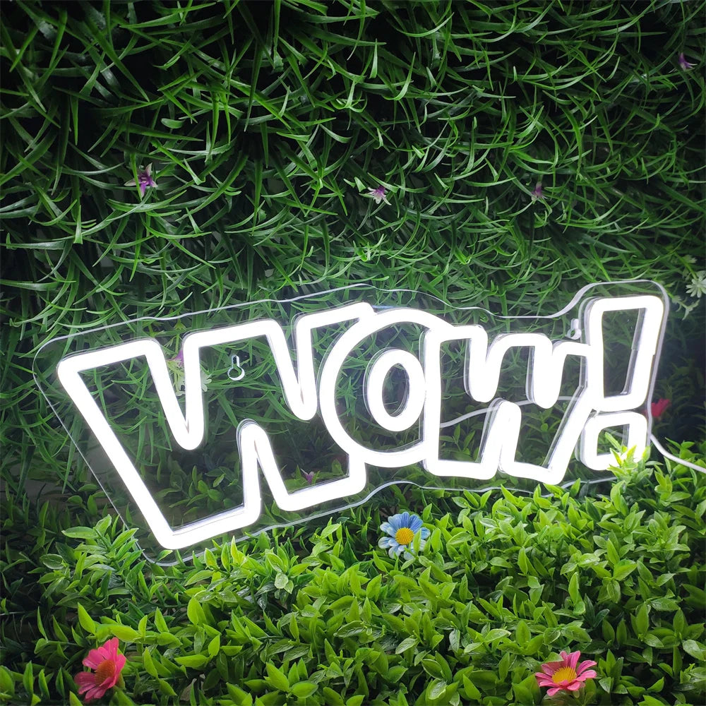 WOW – Explosion i serietidningsstil, ny modell – LED-neonskylt (5 V USB)