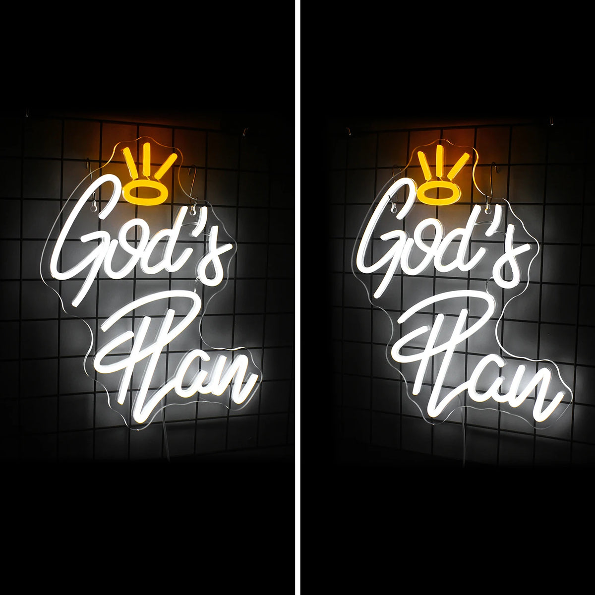 God's Plan Letter – LED-neonskylt (5 V USB)