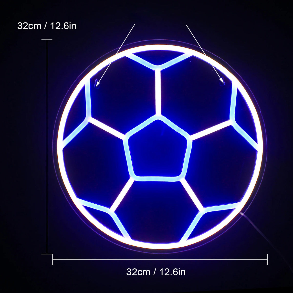 Fotboll – LED-neonskylt (5 V USB)