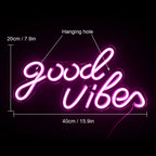 Good Vibes – LED-neonskylt (5 V USB)