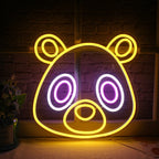 Björn i animestil – LED-neonskylt (5 V USB)
