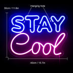 Stay Cool – LED-neonskylt (5 V USB)