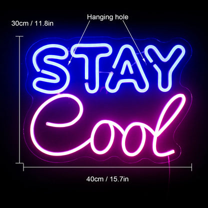 Stay Cool 5V USB LED Ljusskylt - Prisvänlig