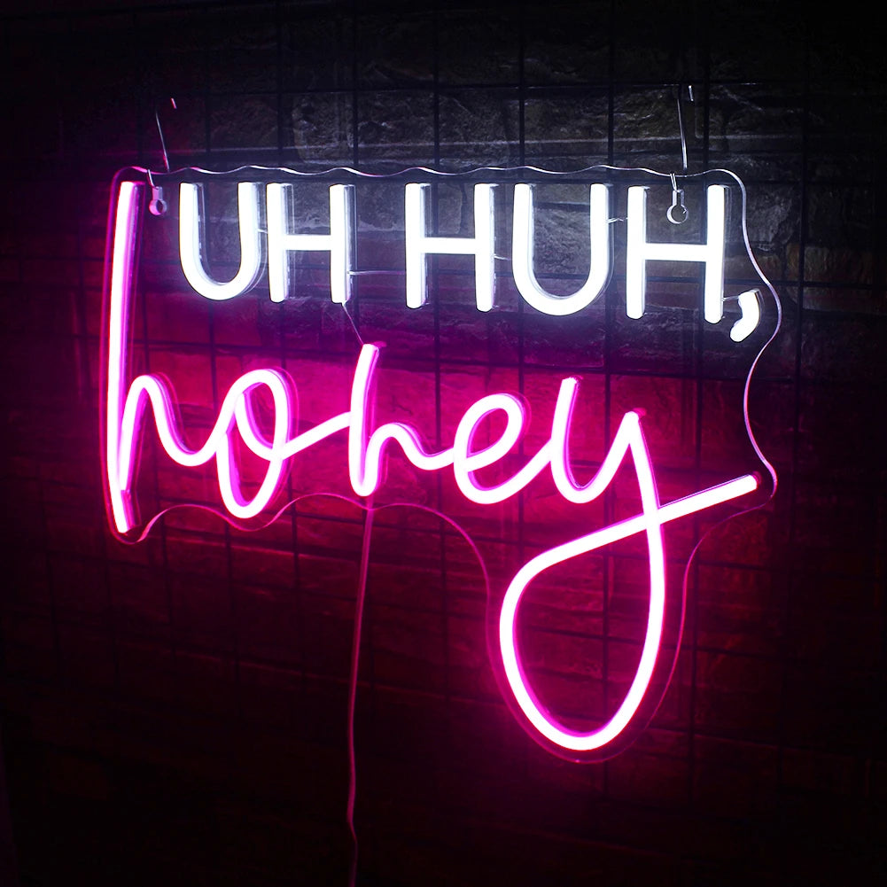 Uh Huh, Honey 5V USB LED Neon Sign - Budget Friendly