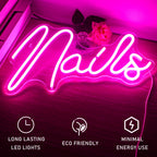 Nails – LED-neonskylt (5 V USB)