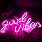 Good Vibes – LED-neonskylt (5 V USB)