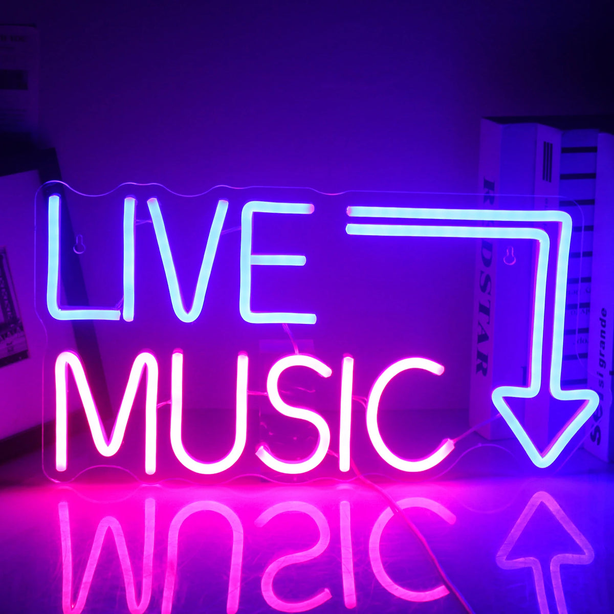 Färdiga musikmotiv – LED-neonskylt (5 V USB)