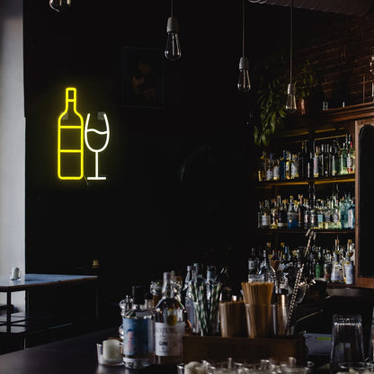 Champagne BAR 5V USB LED Neonskylt - Prisvärd