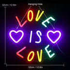 Love Is Love 5V USB LED Neon Sign - Budget Friendly