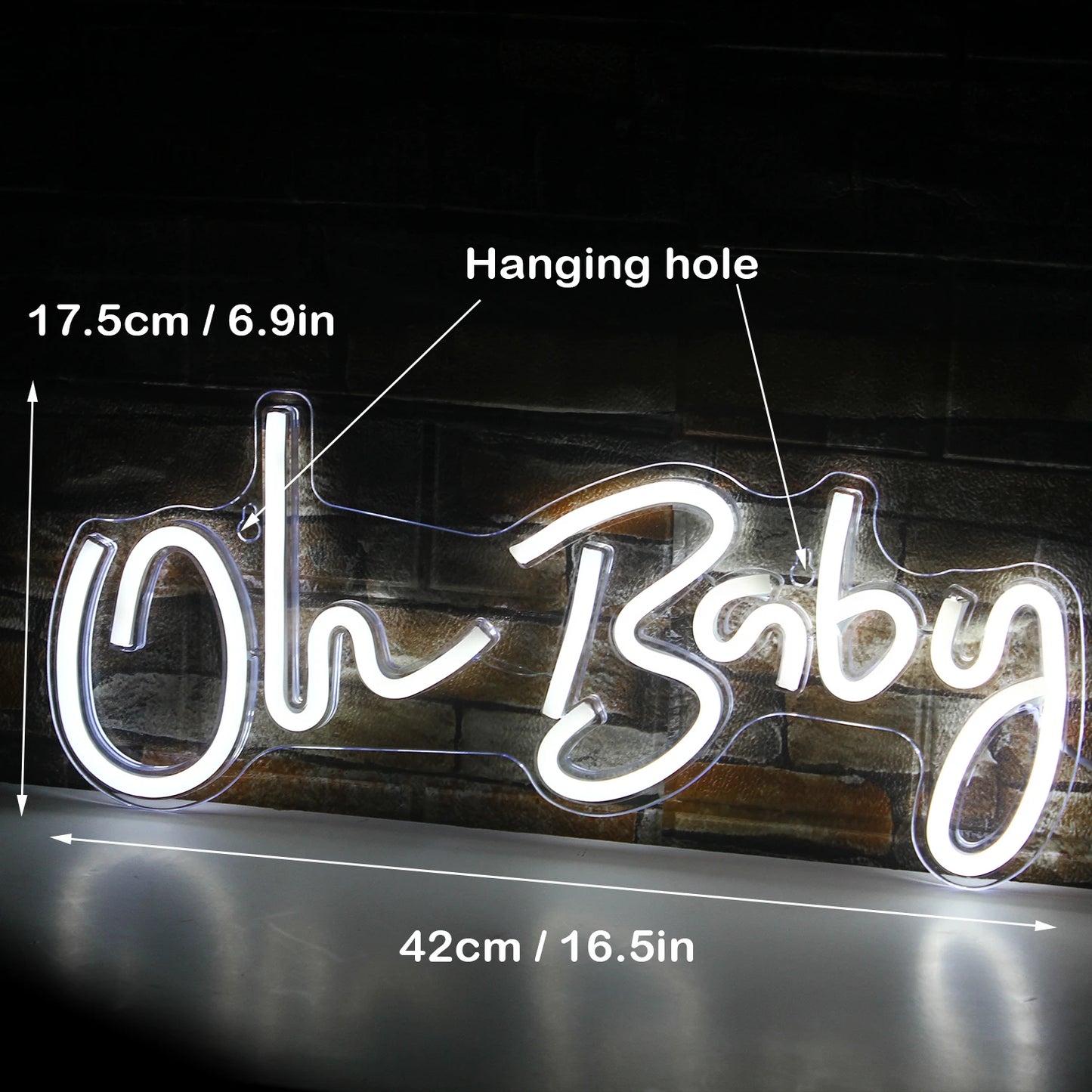 Oh Baby 5V USB LED Ljusskylt - Budgetvänlig
