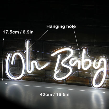 Oh Baby 5V USB LED Ljusskylt - Budgetvänlig