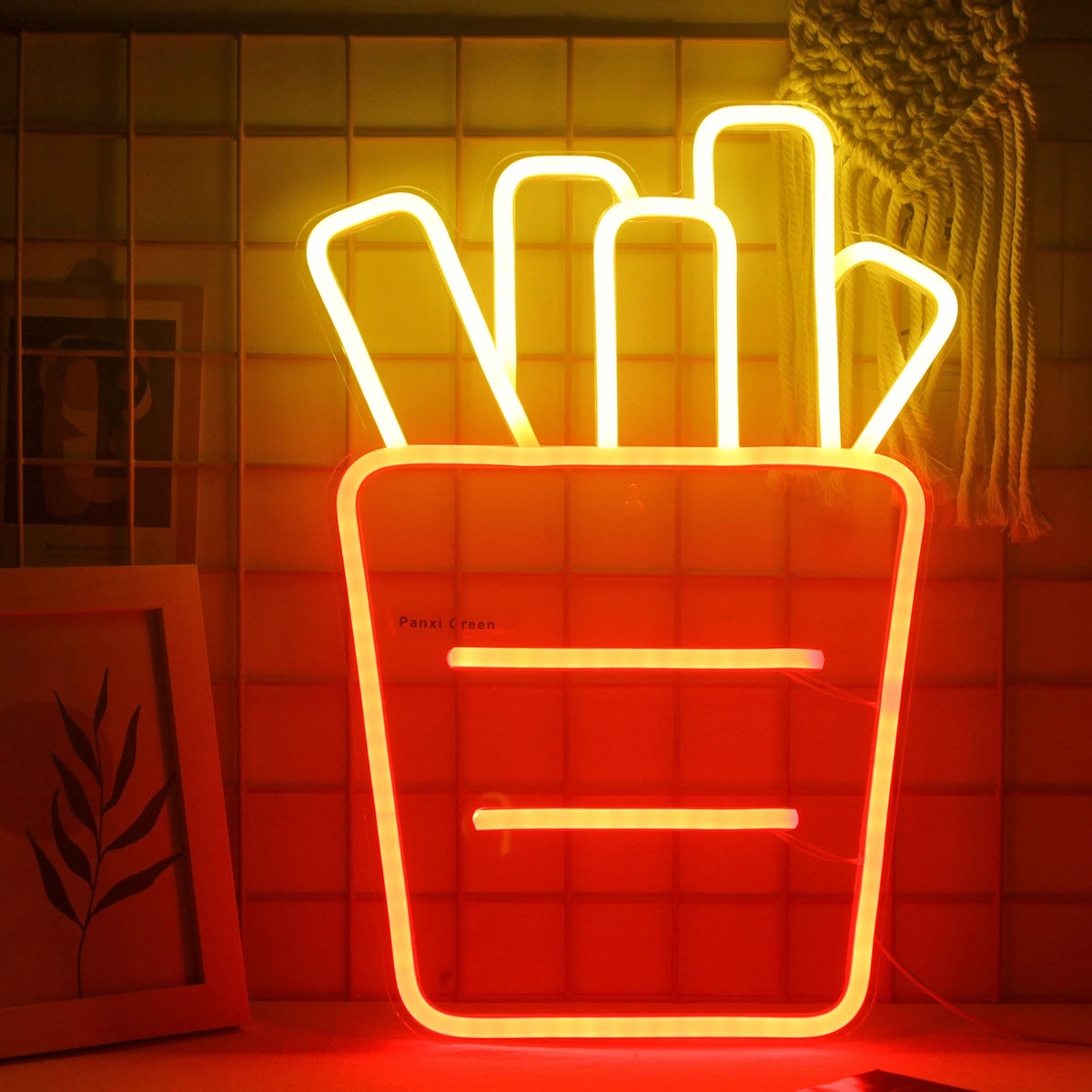 Hamburgare – LED-neonskylt (5 V USB)