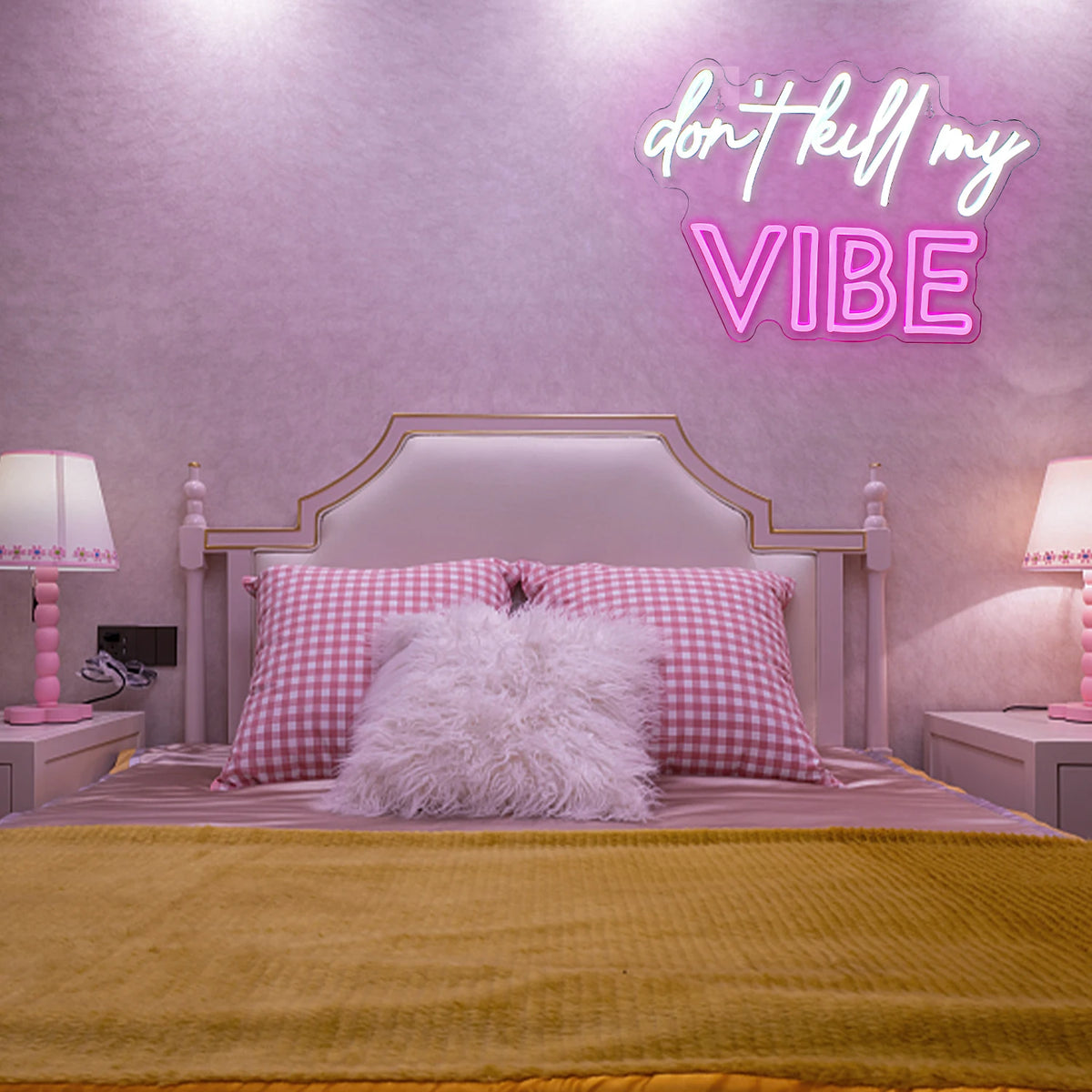 Don't Kill My Vibe – LED-neonskylt (5 V USB)