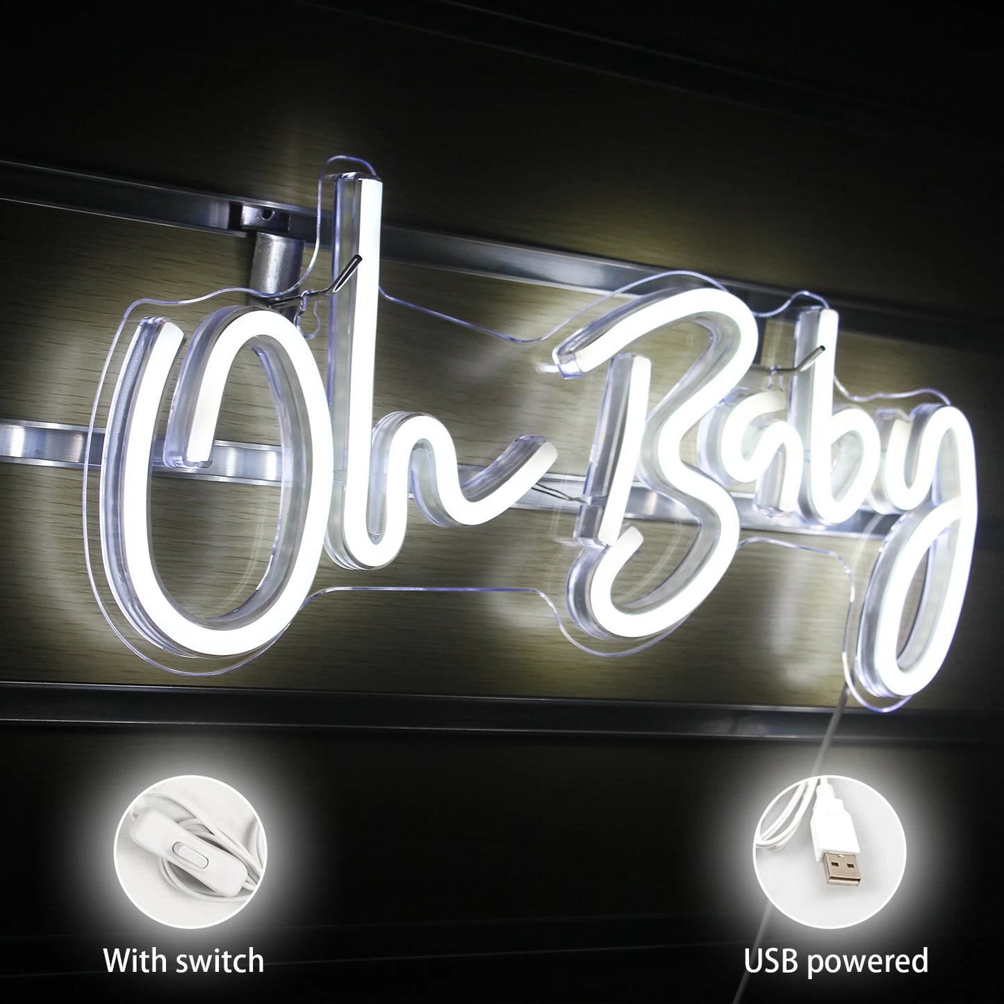 Oh Baby 5V USB LED Ljusskylt - Budgetvänlig