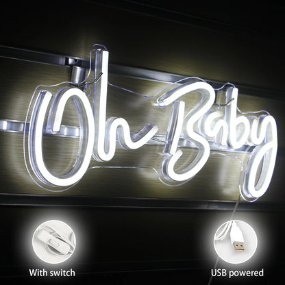 Oh Baby 5V USB LED Ljusskylt - Budgetvänlig