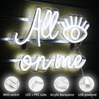All Eyes on Me 5V USB LED Neonskylt - Prisvänlig