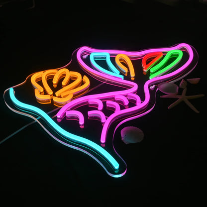 Sjöjungfrusvansar för Flickor Mermaid 5V USB Neonskylt - Budgetvänlig