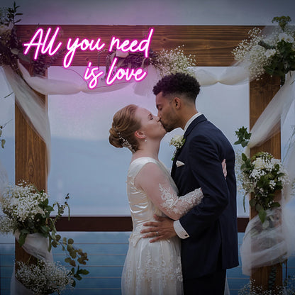 All You Need is Love 5V USB LED Ljusskylt - Prisvänlig