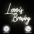 Love Is Brewing – LED-neonskylt (5 V USB)