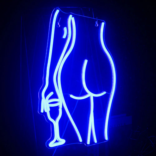 Kvinnosilhuett – LED-neonskylt (5 V USB)