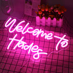 Welcome to Hades – LED-neonskylt (5 V USB)