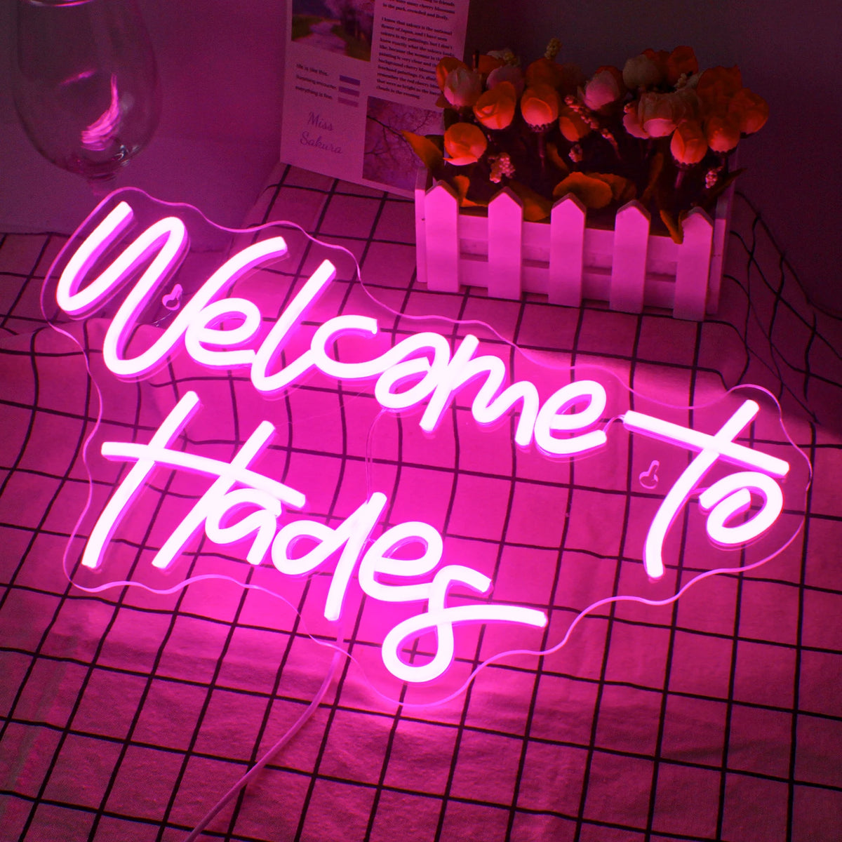 Welcome to Hades – LED-neonskylt (5 V USB)