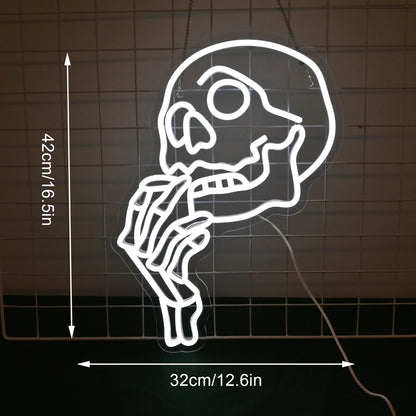 Dödskalle 5V USB LED Ljusskylt - Prisvänlig