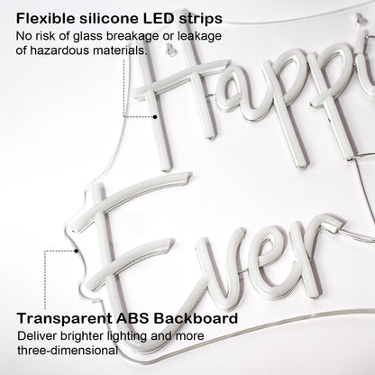 Happily Ever After 5V USB LED Neonskylt - Budgetvänlig