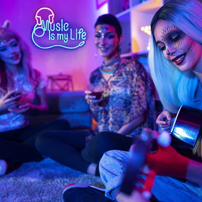 Musik är Min Livsglädje 5V USB LED Ljusskylt - Prisvänlig
