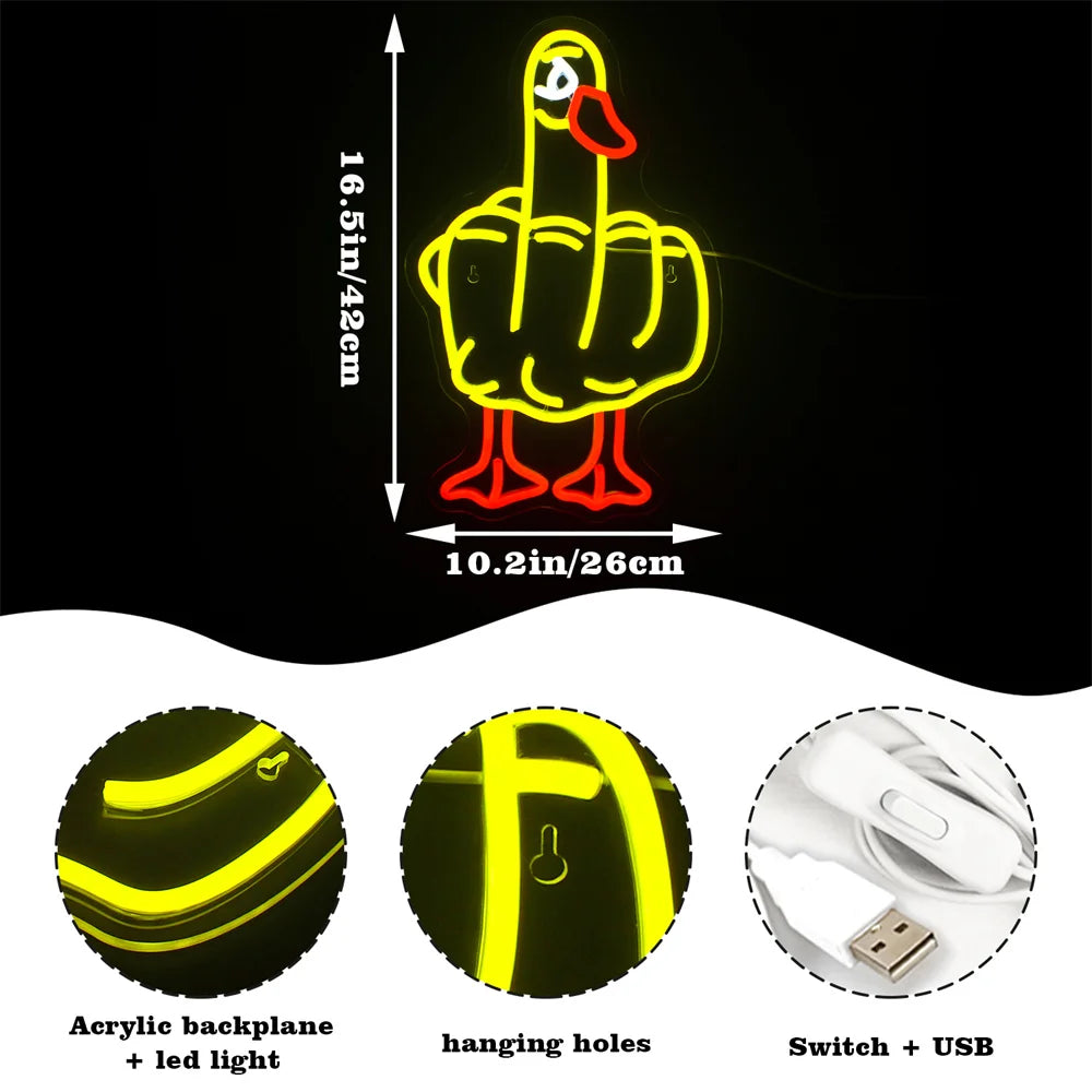 Anka – LED-neonskylt (5 V USB)
