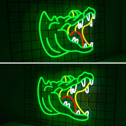 Alligator 5V USB LED Ljusskylt - Budgetvänlig